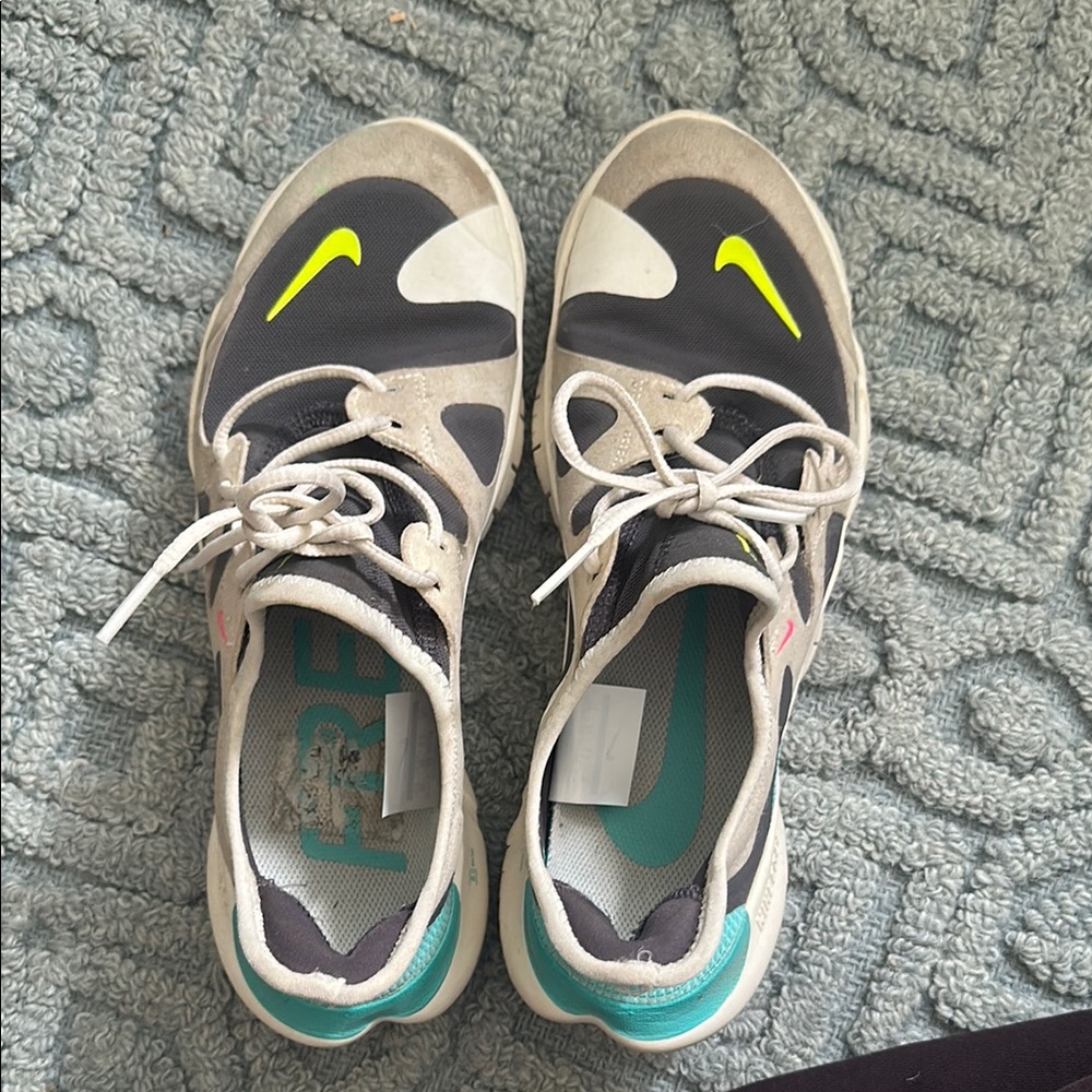 Nike Charcoal and Aqua Running Shoes